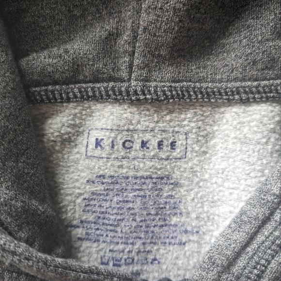 Kickee Men's Solid Fleece Zip-Front Hoodie size Large - Picture 3 of 5